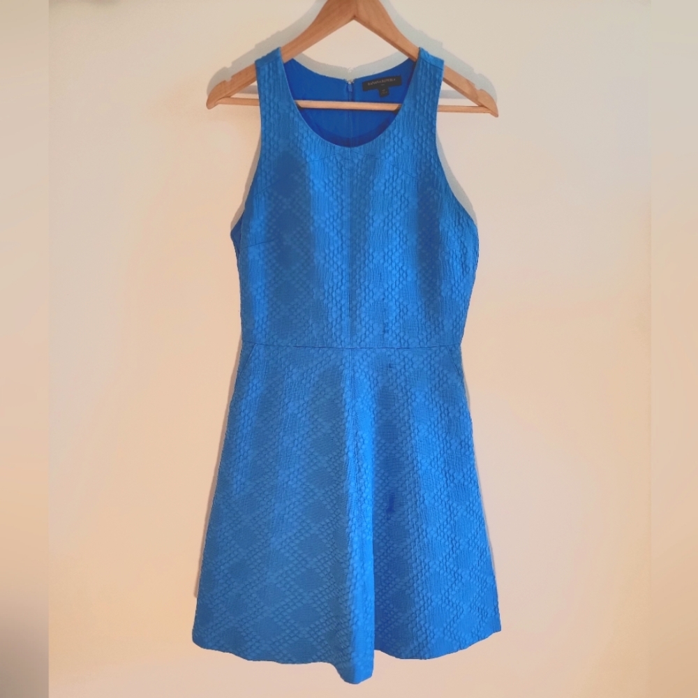 Banana Republic Blue Diamond Racerback Dress Size 6